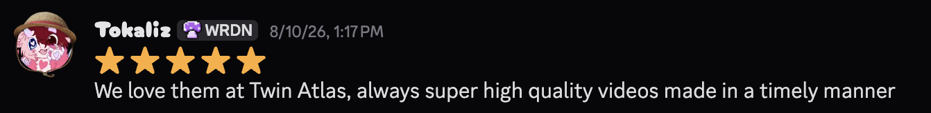 Twin Atlas: super high quality videos made in a timely manner